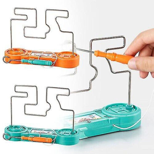 (Orange)Don't Buzz The Wire Game Steady Hand Skill Kids Buzzer Toy Game 1