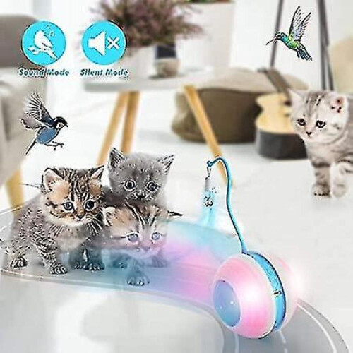 Interactive Cat Toy Electric Movable Feather,rechargeable Led Colour_d384 1