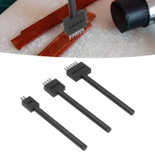 Conjunto de 3 punzones de púas - 6 mm - Acero - Cuero - DIY