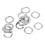 Kit di rondelle a onda A2-70 M8 da 100 pezzi - Argento 16