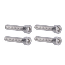 4 pezzi viti esagonali M10x50 in acciaio inossidabile A2, passo fine