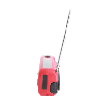 Radio à manivelle rouge 2600mAh portable NOAA météo