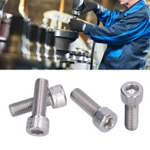 Vis Ă tĂȘte cylindrique en acier inoxydable M10x30, Ă empreinte hexagonale, pack de 4, A2, pas fin