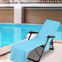Loungetönenschonbezug Strandstuhlabdeckung Hanf-Feinfaser mit Taschen Extra Lange Badetücher Salonstuhlabdeckung Liegestuhlbezug
