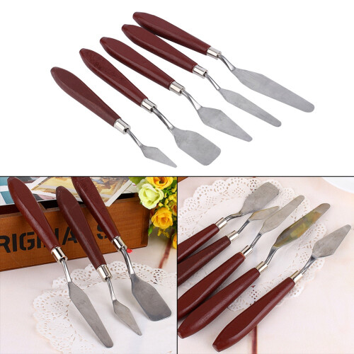 5X Stainless Steel Palette Knife Scraper Spatula 2