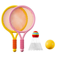 's Tennis Racket Sets Small Badminton Racket with Shuttlecocks Balls for Indoor and Outdoor Interactive Sports Toy for Parents and