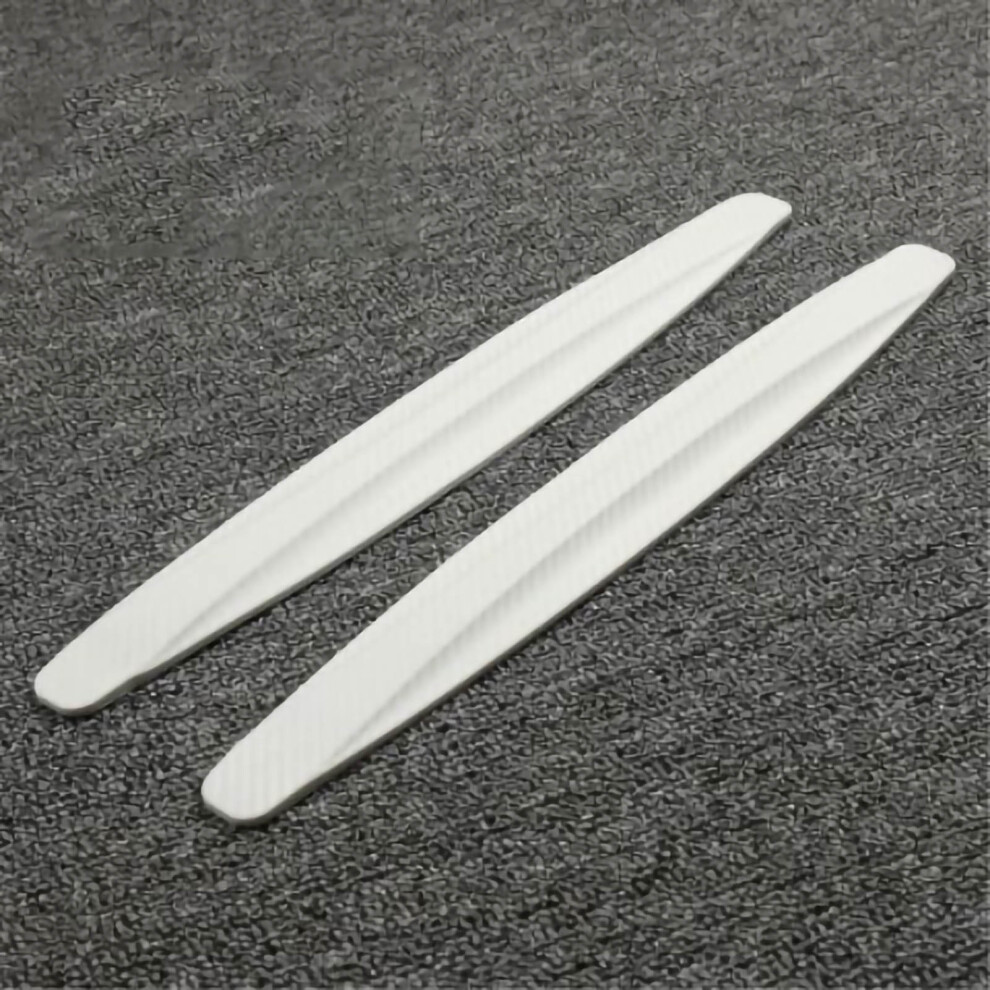 2Pcs Car Bumper Strips Anti Collision Waterproof White 9121376214691
