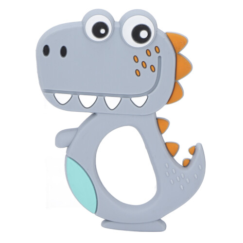Dino anello da dentizione in silicone - Dimensione: 3,0 cm; Colore: Verde 1