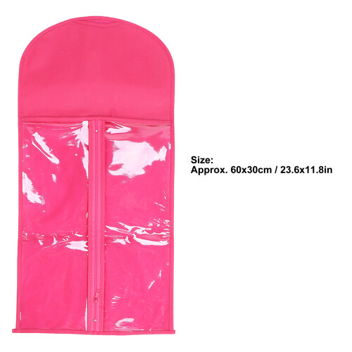 Sac de rangement pour perruque 60  30 cm DailyRose Rouge, fermeture éclair 2