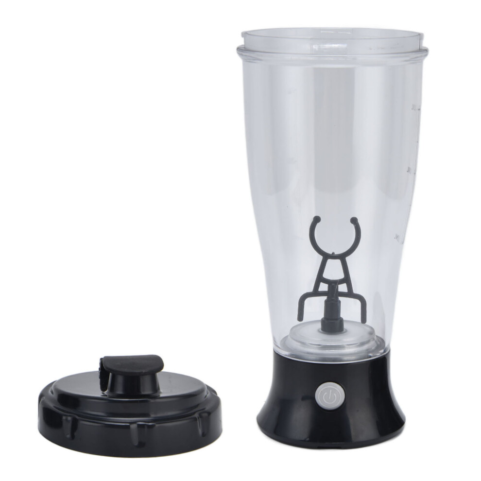 350ml Black Electric Shaker Bottle for Coffee & Milk with Self-Cleaning