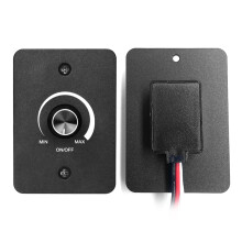 12V 5A Dimmer-Schalter schwarz 70x50mm Drehknopf