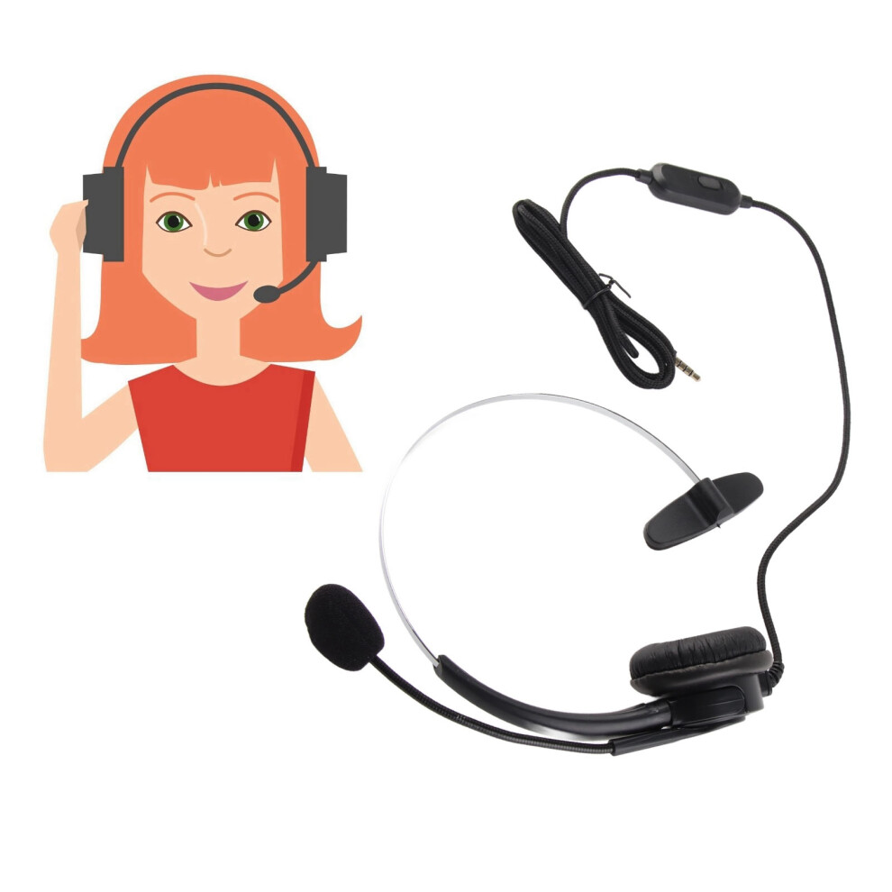 Wired Trucker Headset 3.5Mm Noise-Canceling Microphone, 1.2M 6901333127713