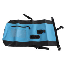 Heavy Duty Waterproof Roll-Top Backpack 30L, 28x14x66cm, Black/Blue/Yellow