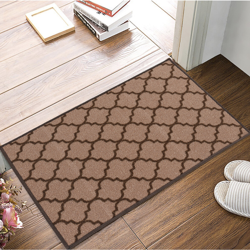 Smart Living Unisex Beige Trellis Heavy Duty Machine Washable Hallway Kitchen Non Slip Door Mat In 40Cm X 60Cm - Image 2
