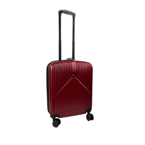 (Red, Small) Hampton&Stewart Hardshell Suitcase 360 Rotation wheels