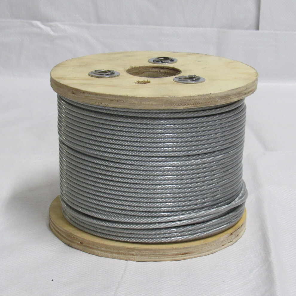 (2Mm - Coated To 3Mm) Galvanised Steel Wire Rope 7X7 (Clear Pvc Coated) 600988563926
