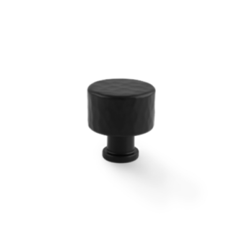 (35mm Knob) Matt Black Hammered Handles & Knobs 2