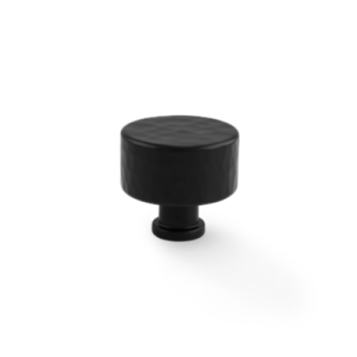 (35mm Knob) Matt Black Hammered Handles & Knobs
