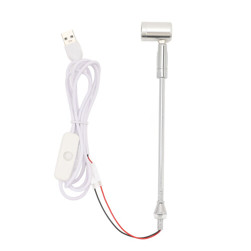 Foco de gabinete 77 g USB aluminio 20 cm blanco 2