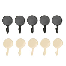 Ganci adesivi da parete, 10 pezzi, trasparenti, impermeabili, per bagno, montaggio liscio e robusto.