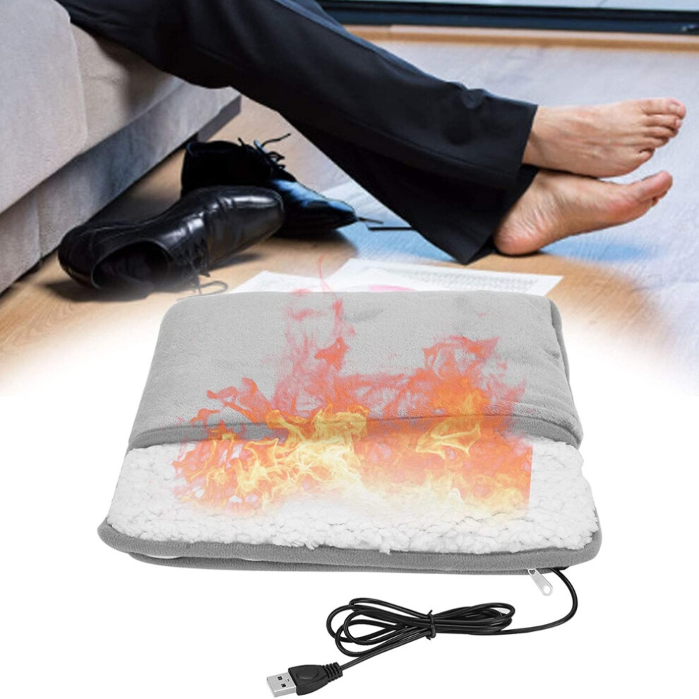 Winter USB Foot Warmer 30*29CM Flannel Heater Foot Cover, Safe & Washable