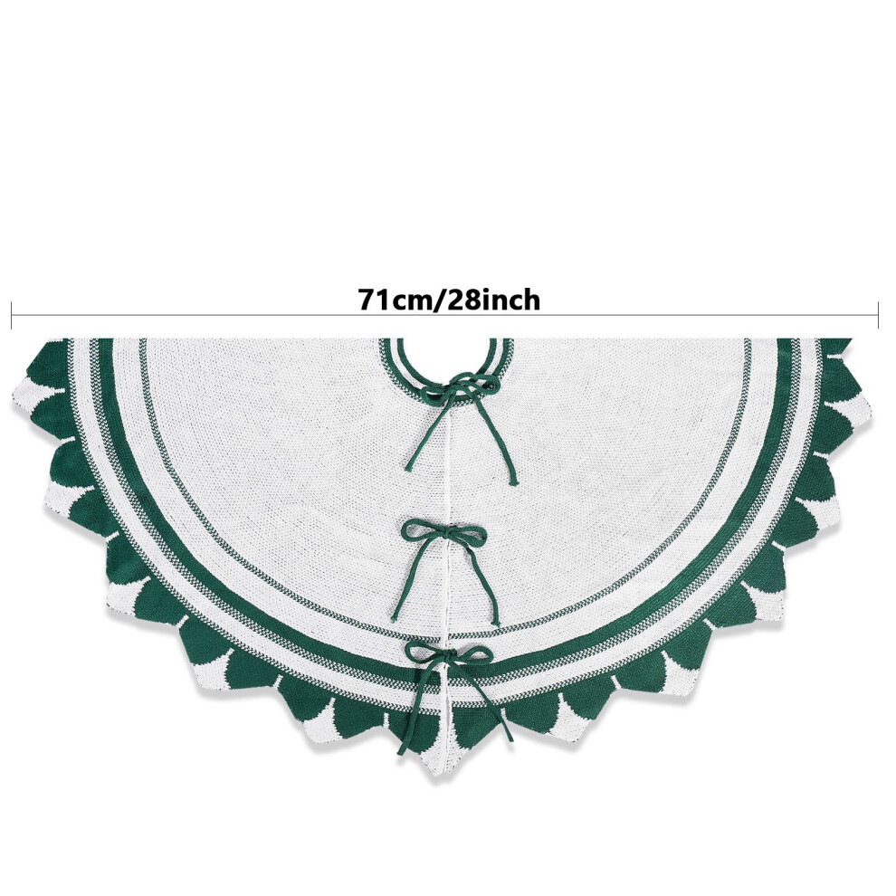 (Diameter 71 cm / 28 inches) Christmas Flag Tree Skirt 28 Inch Green Christmas Tree Apron Creative Holiday Decoration Tree Accessories-image-OPC-PJBQRQR-NEW