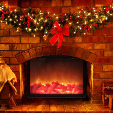 Portable Flameless Fireplace Lamp USB/Battery for Cozy Holiday Settings