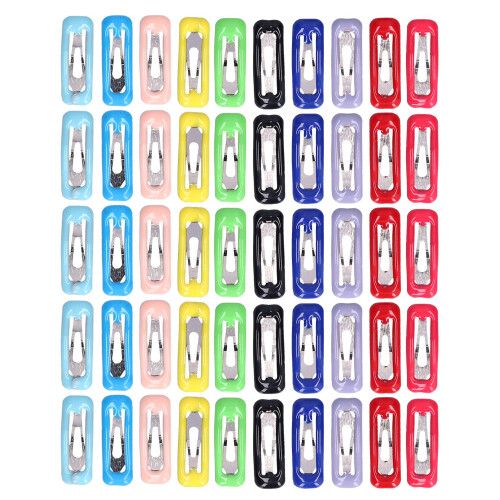 50 pièces de pinces à poils pour petits animaux, 2,0 cm, époxy coloré 1