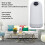K3S Réveil lumineux blanc compact Haut-parleur Bluetooth 1500 mAh 6