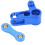 Gruppo sterzo in lega di alluminio per auto RC 1/10 blu 9