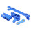 Gruppo sterzo in lega di alluminio per auto RC 1/10 blu 3