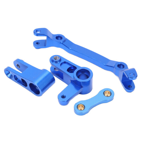 Gruppo sterzo in lega di alluminio per auto RC 1/10 blu 2