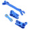 Gruppo sterzo in lega di alluminio per auto RC 1/10 blu 4