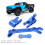 Gruppo sterzo in lega di alluminio per auto RC 1/10 blu 6