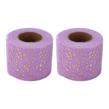 2 rouleaux de tulle pailleté 6 cm x 25 yd amarante