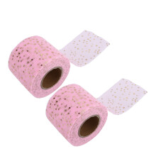 Rotoli di tulle glitter 2 rotoli 6 cm x 25 yd Rosa