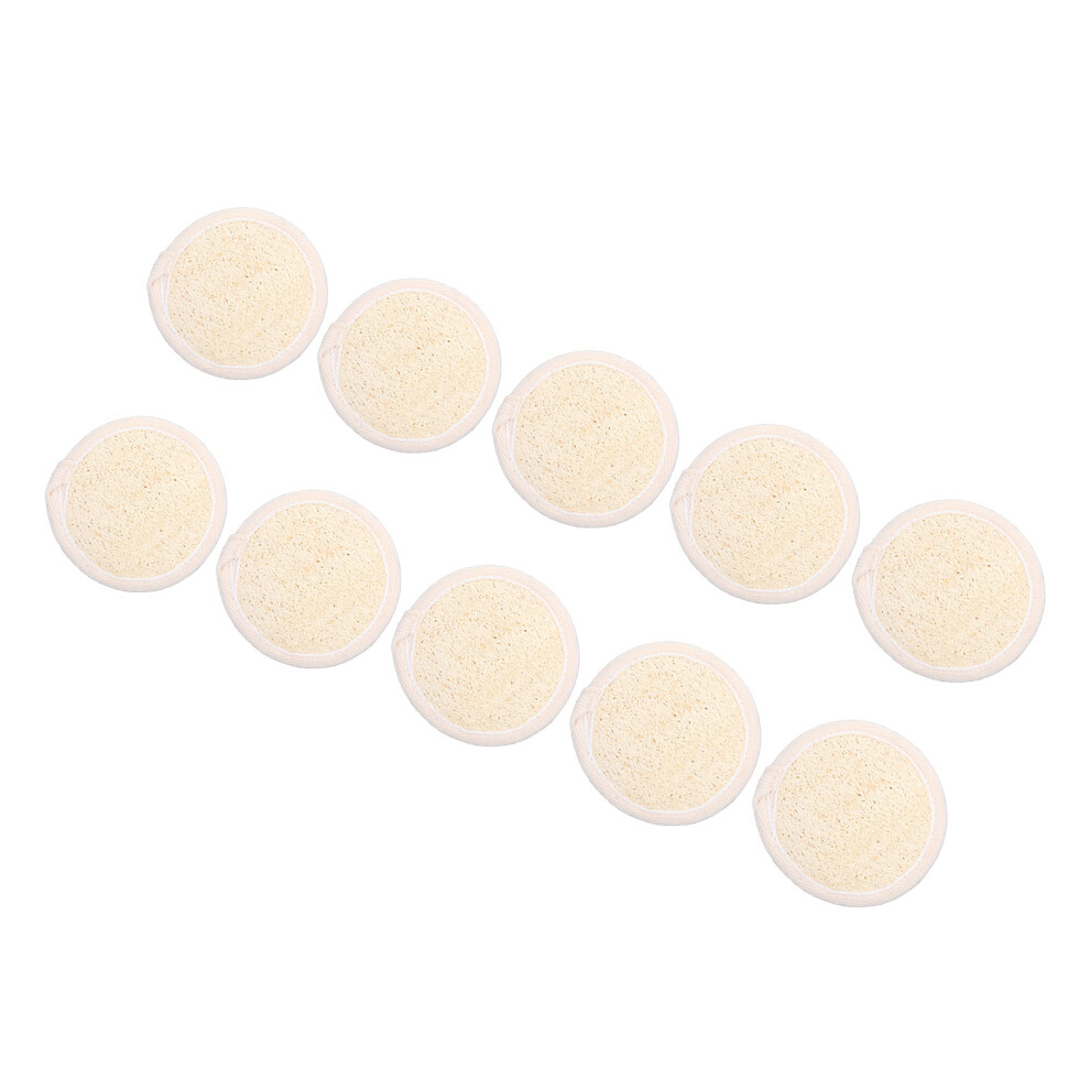 10pcs Loofah Facial Exfoliating Pads Round Reusable Gentle Makeup Removers
