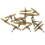 Durable 15pcs T-Shape Fishing Line Swivels with R Shaped Interface 14