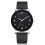 Damenuhr Analog Quarz Runde Armbanduhr (Schwarz) 1