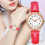 Damenuhren Armbanduhr LILA lila 4