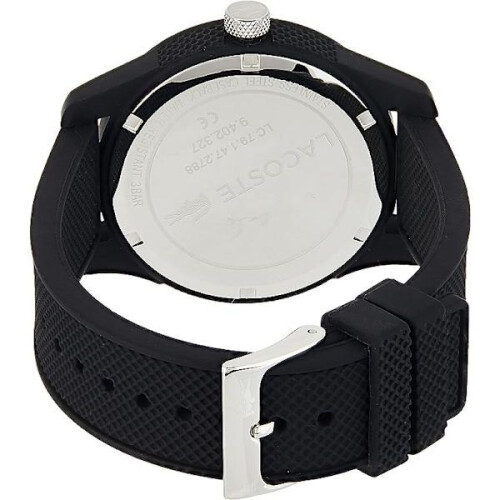 Herrenuhr 12.12 schwarz mit strukturiertem Armband 1