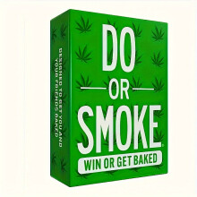 (Green) 250 Card Deck "Do or Smoke" Adult Party Game with Engaging Challenge & Trivia Cards