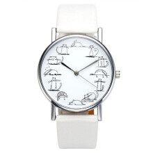 Fashion cute cartoon cats wristwatch ladies analog quartz watch
