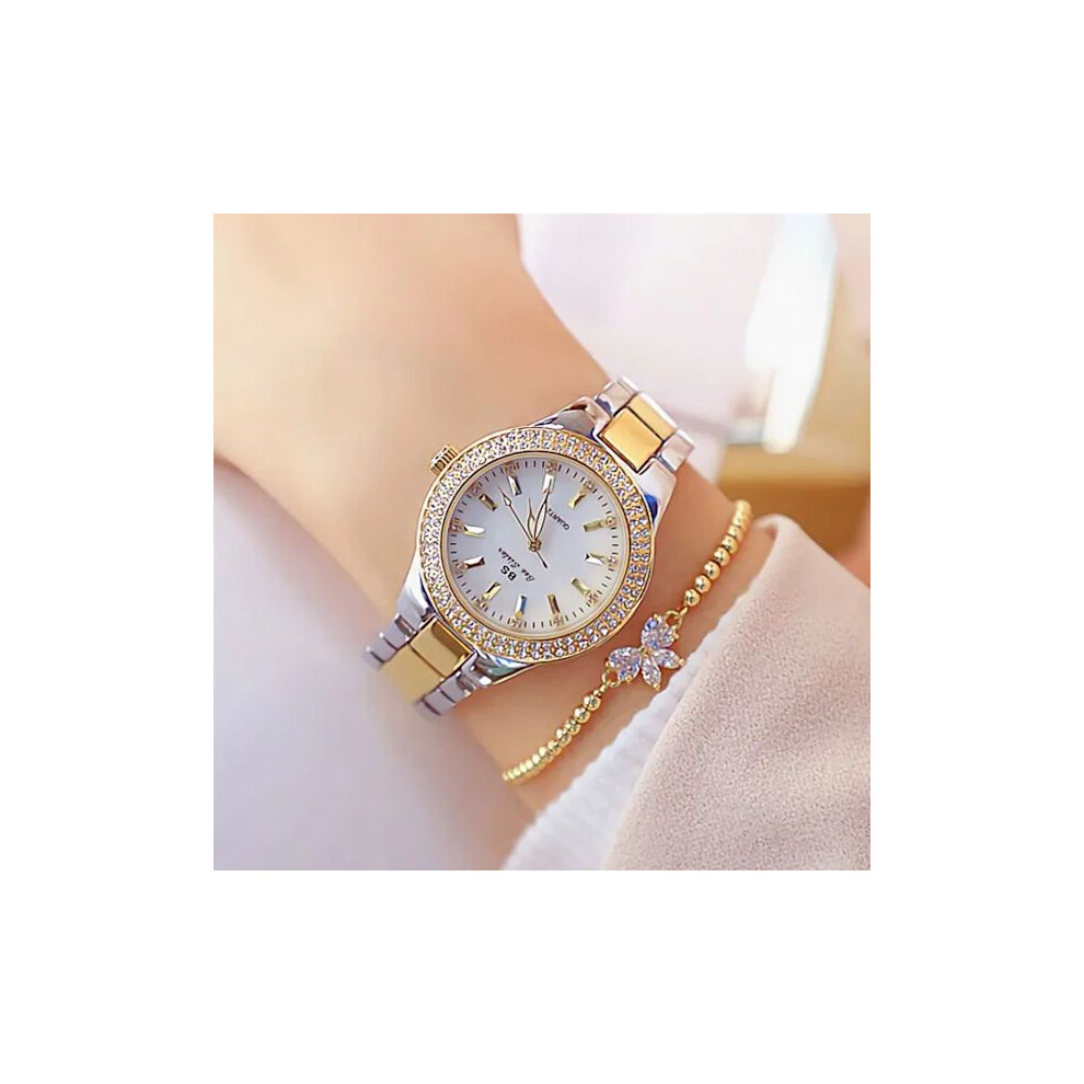 (bracelet en or et argent) 2022 Montre-bracelet pour femme Montre habillée pour femme Montres en cristal