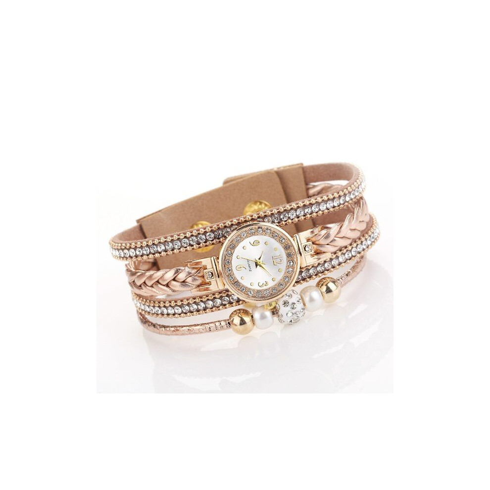 Montre-bracelet Pearl Watch pour femme, montre Bling pour femme avec bracelet