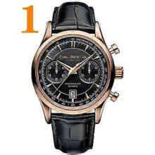 Neue Carl F. Bucherer Uhr Marley Dragon Flyback Chronograph Grau Blau Zifferblatt Top Lederband Quarz