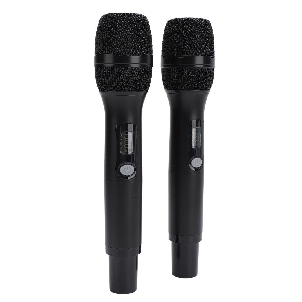 Duales Drahtloses Mikrofon Uhf Dynamisch Dsp Handliches Kabelloses Mikrofon Mit Wiederaufladbarem EmpfäNger FüR Ktv Gesang-image