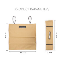 Manta de picnic 31,5 x 31,5 cm impermeable 67 g Negro/caqui