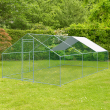 KCT 6x3 m Walk in Chicken Run Large Outdoor Coop Steel Metal Pen for Duck Hen Poultry Rabbit Dog Cat Bird Cage House Shed Garden Enclosure with Roof