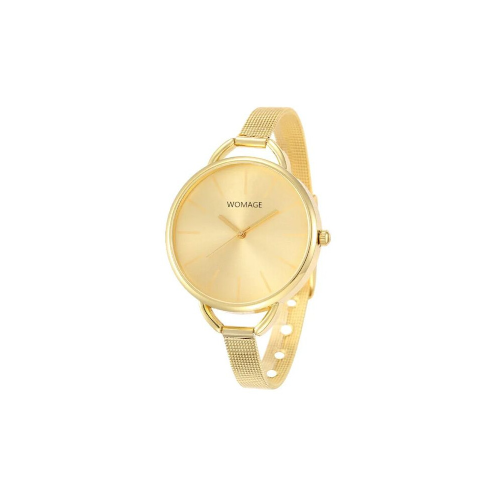 (Or) Montres de luxe en or pour femmes Montre en acier inoxydable Montre pour femmes Hodinky Ceasuri